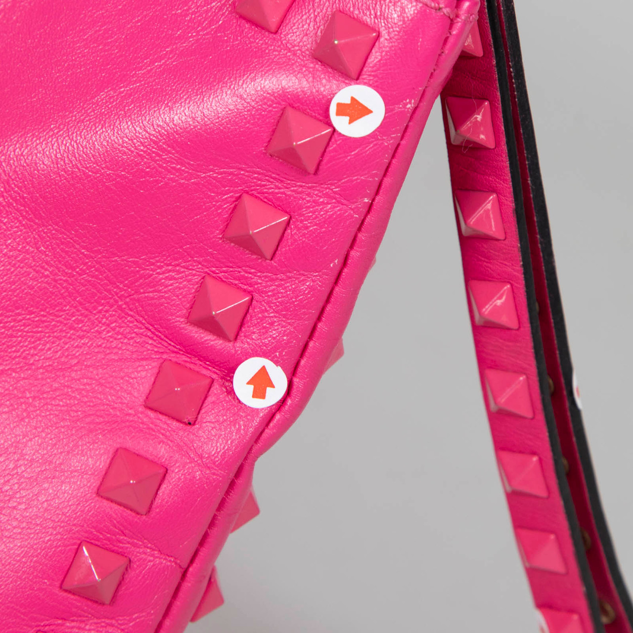 Valentino Garavani Pink Studded Leather Clutch