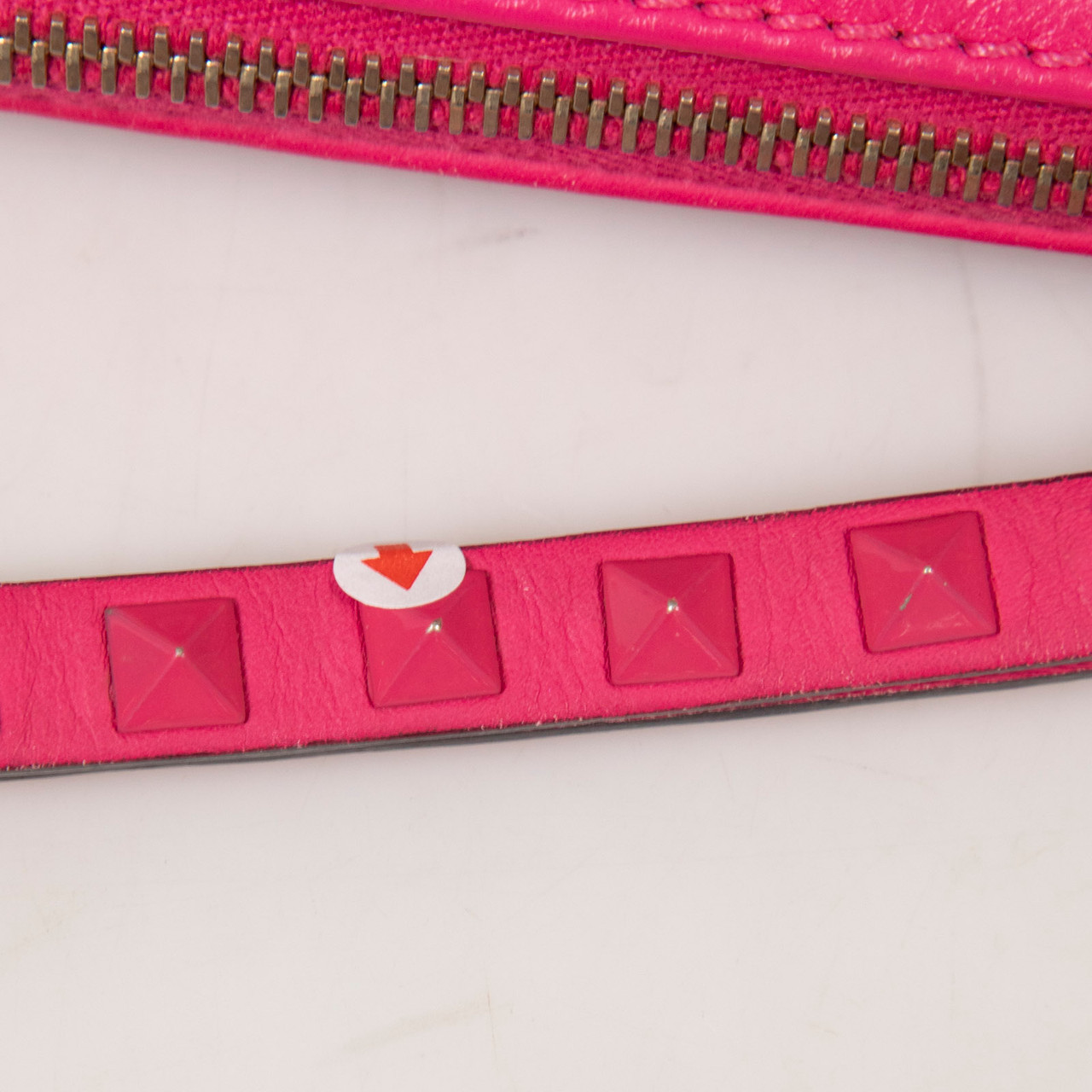 Valentino Garavani Pink Studded Leather Clutch