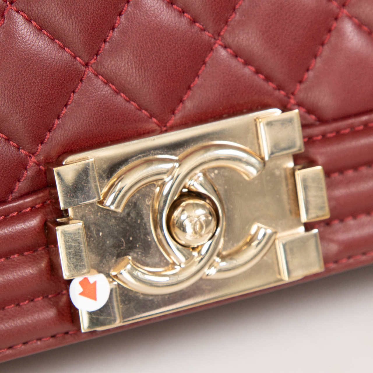 Chanel 2016 Burgundy Leather Quilted Boy Bag