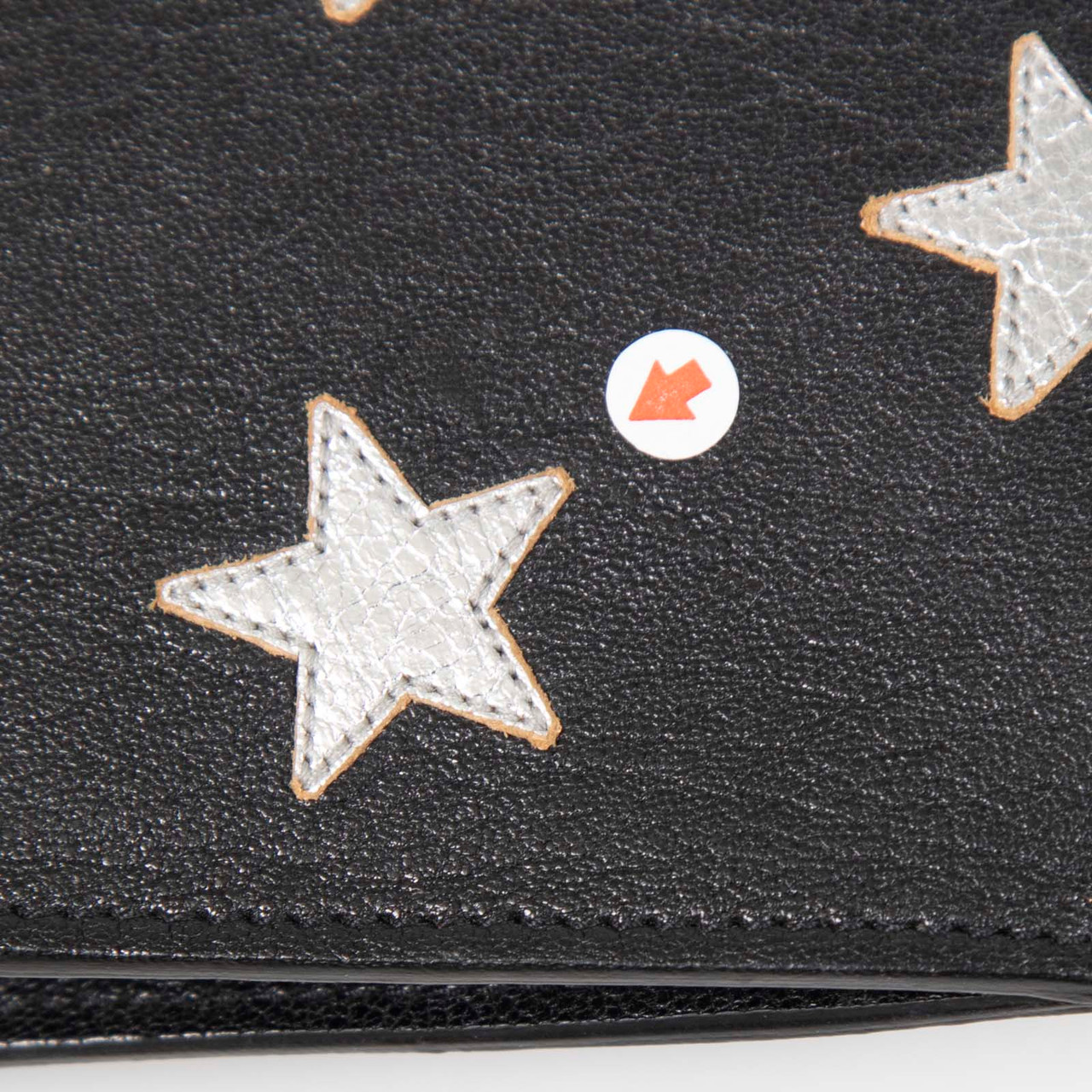 Saint Laurent Black Leather Star Clutch Bag