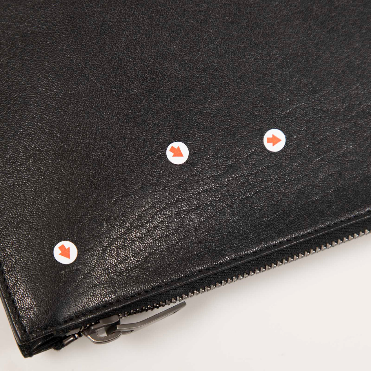 Saint Laurent Black Leather Star Clutch Bag