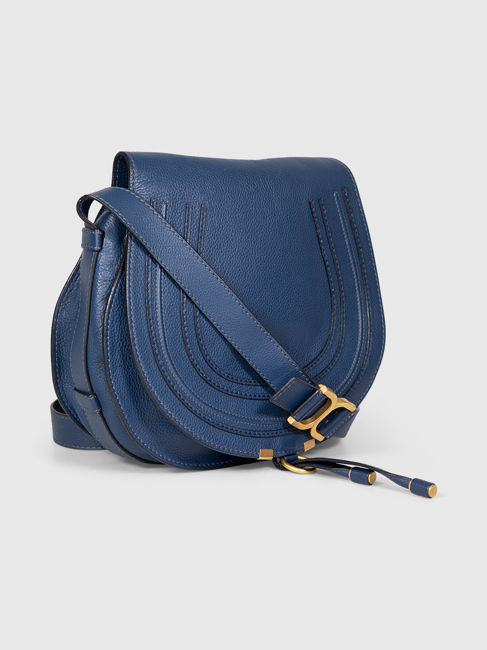 Chloé Navy Leather Marcie Bag