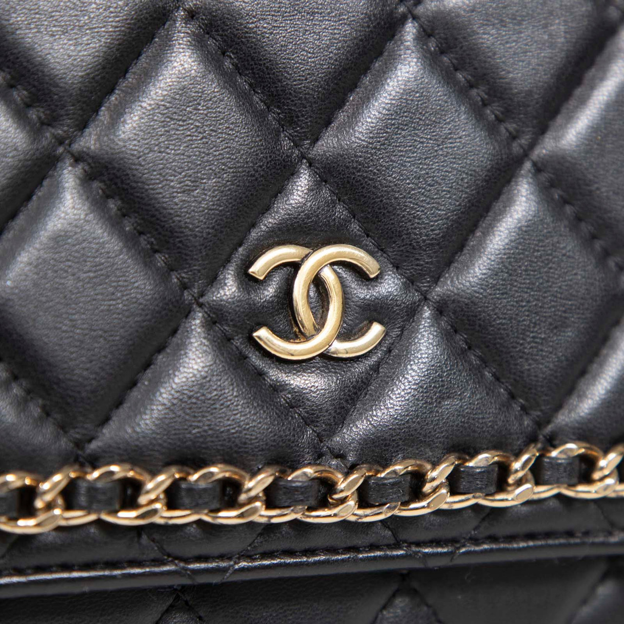 Chanel 2019 Black Leather Wallet on Chain
