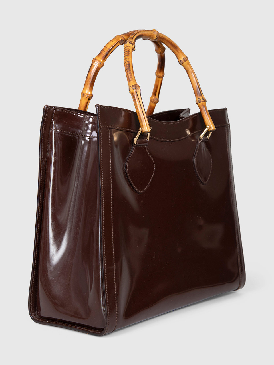 Gucci Brown Leather Diana Bamboo Bag