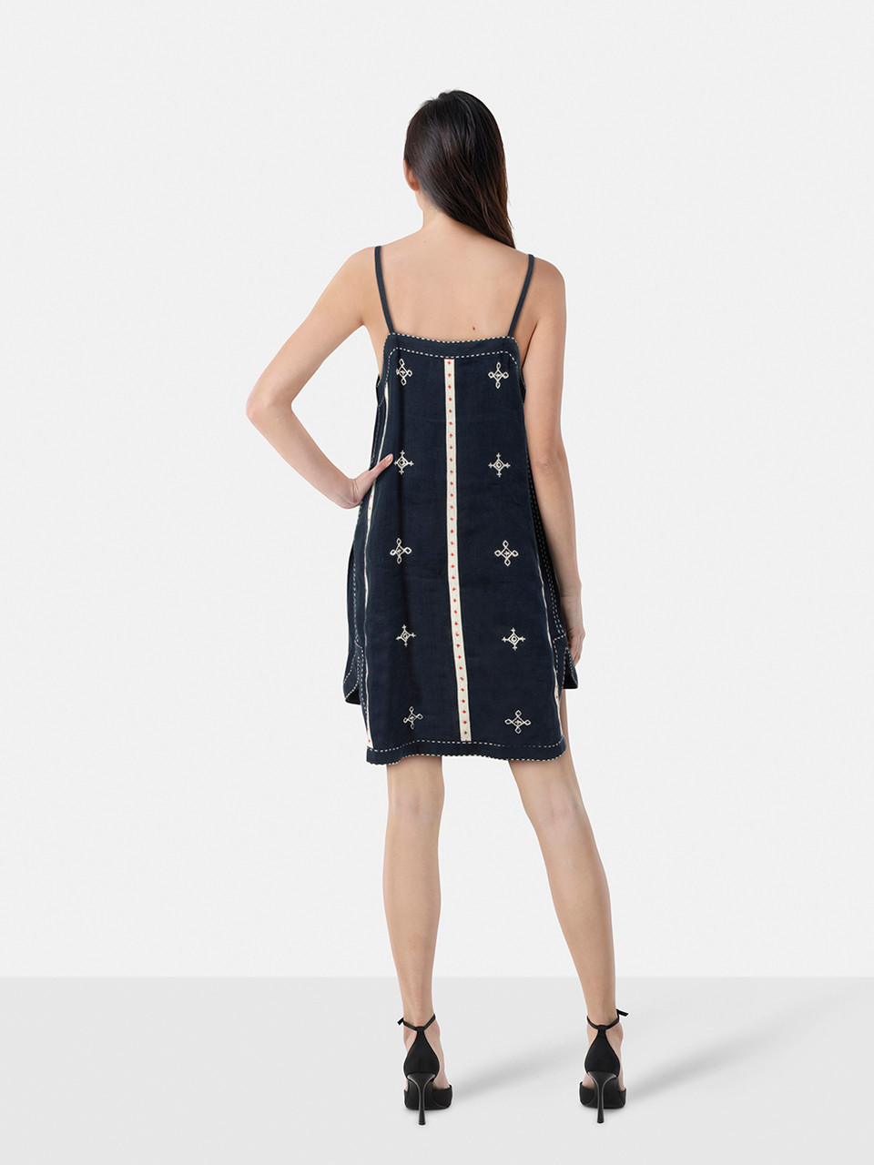 Vita Kin Navy Embroidered Camisole Top