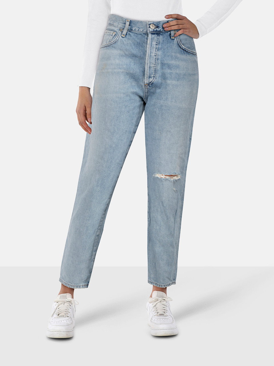 Citizens of Humanity Blue Denim Distressed Jeans