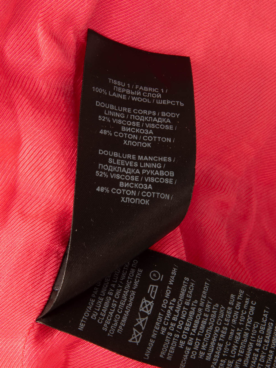 Balmain Neon Pink Square Neck Button Detail Dress