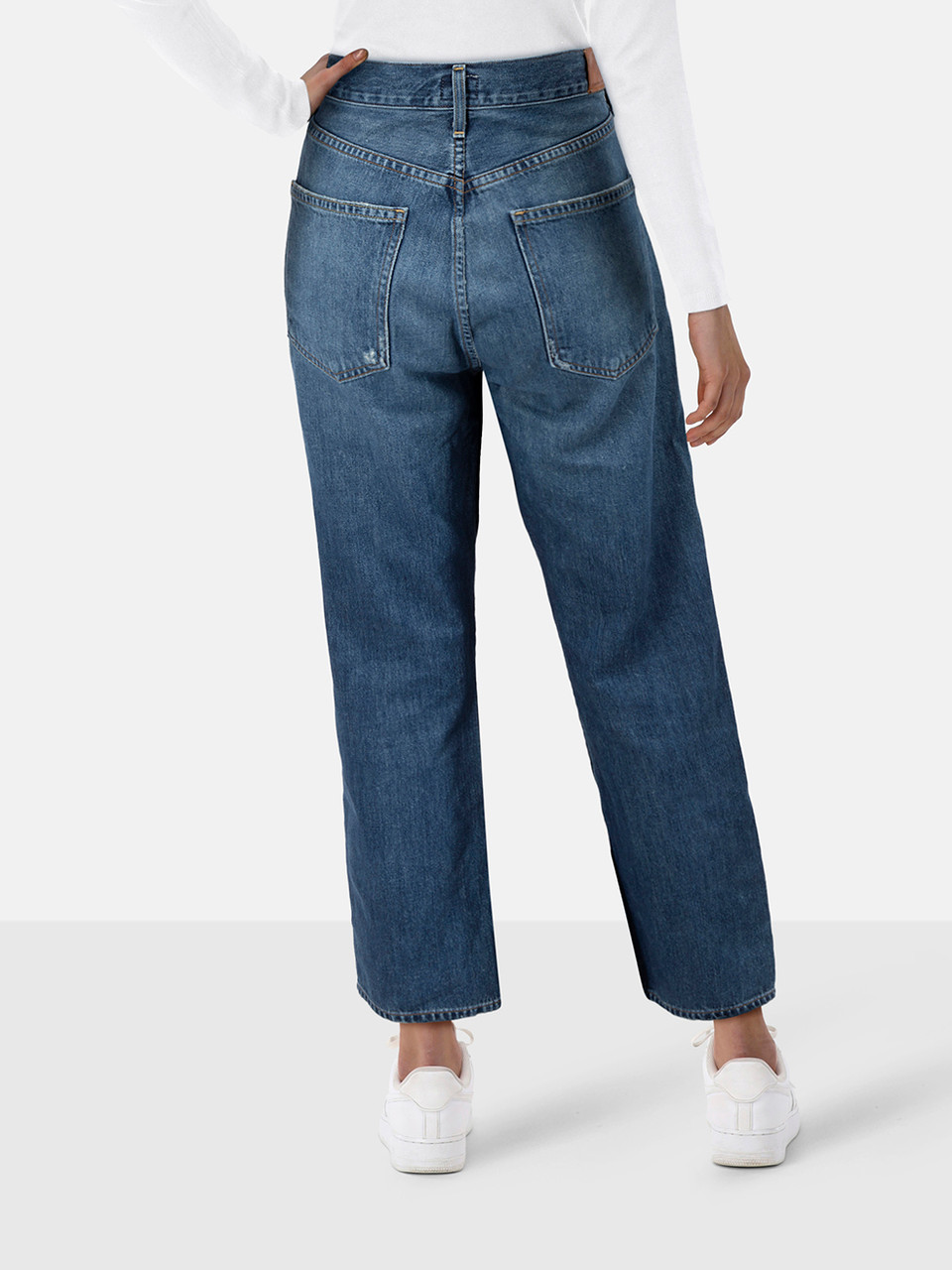 Citizens of Humanity Navy Denim Straight Jeans