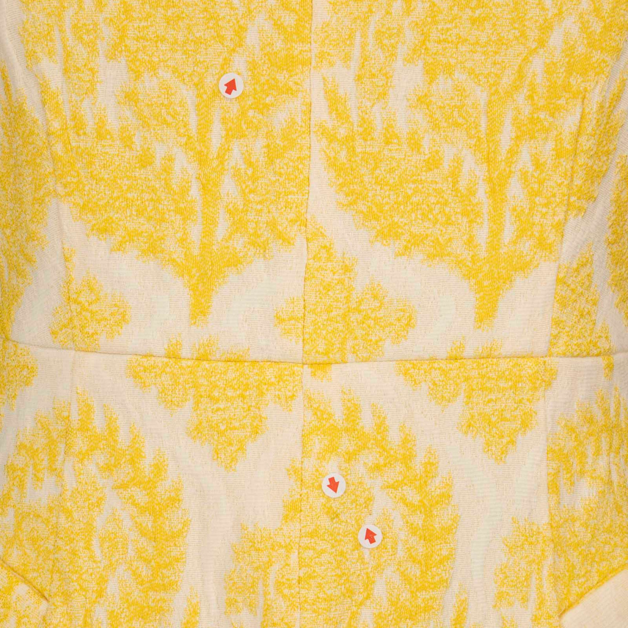 Diane Von Furstenberg Yellow + White Jacquard Dress