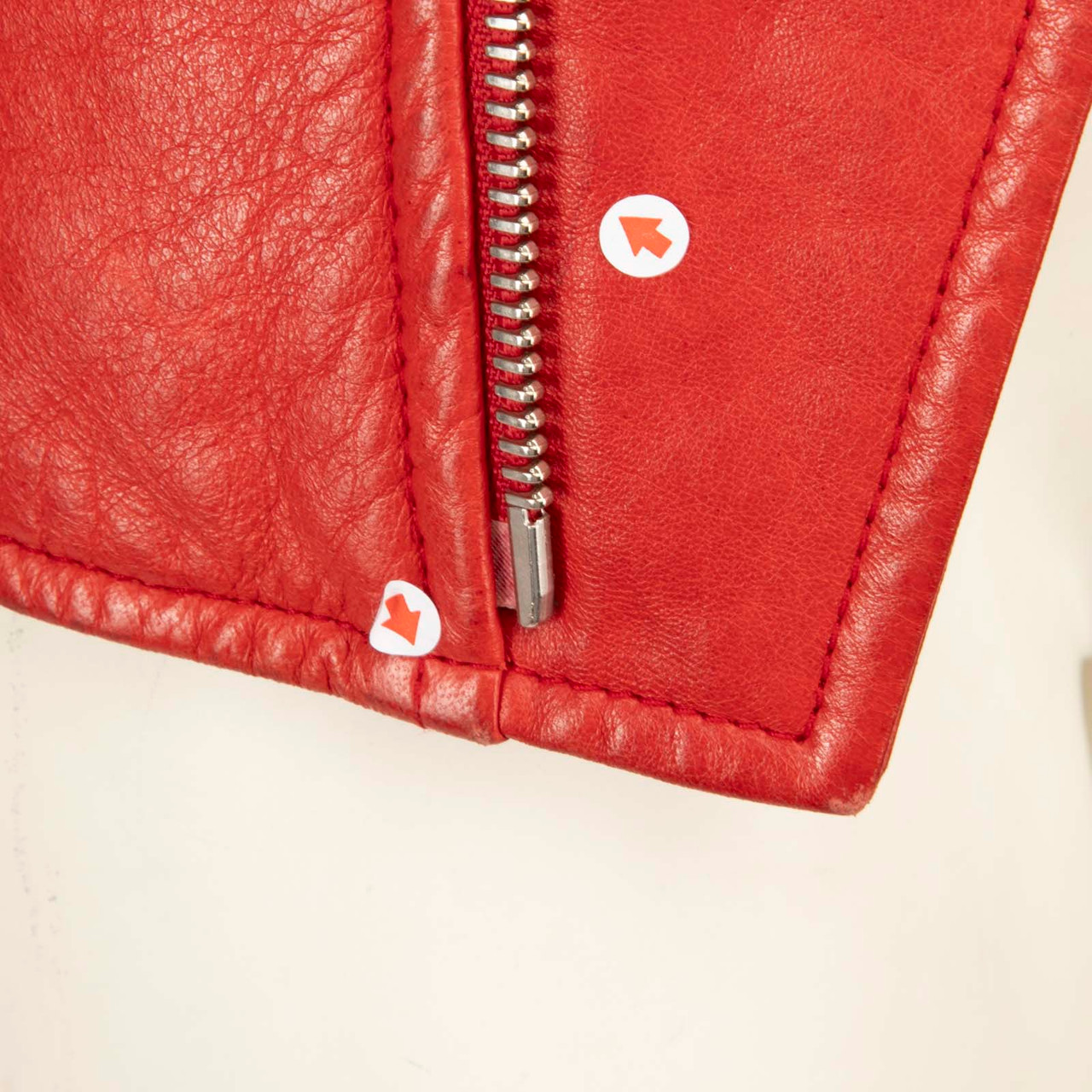 Joseph Red Quilted Leather Biker Jacket