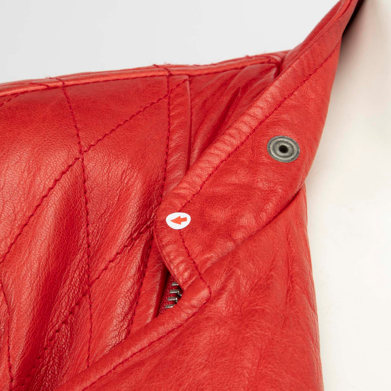 Joseph Red Quilted Leather Biker Jacket
