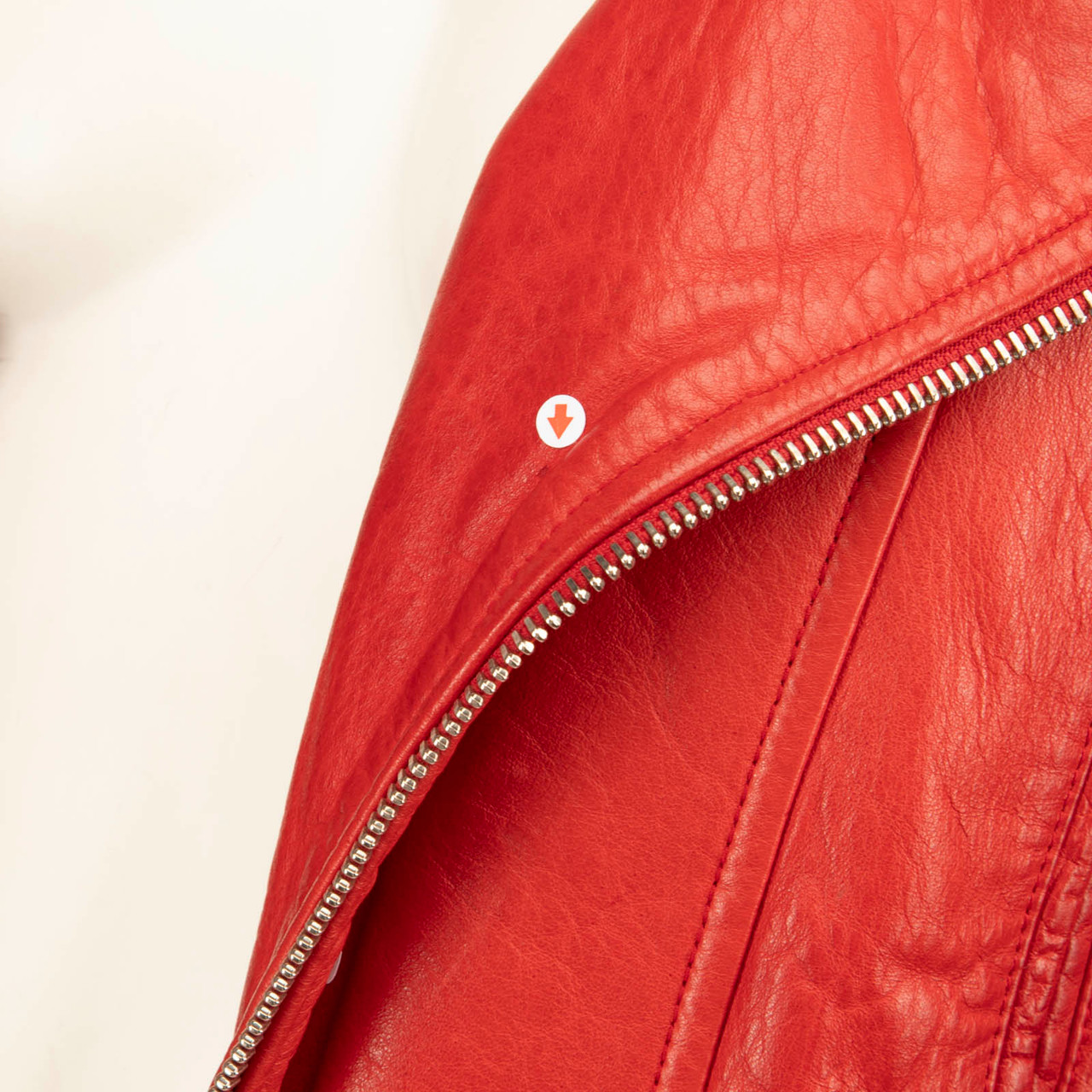 Joseph Red Quilted Leather Biker Jacket