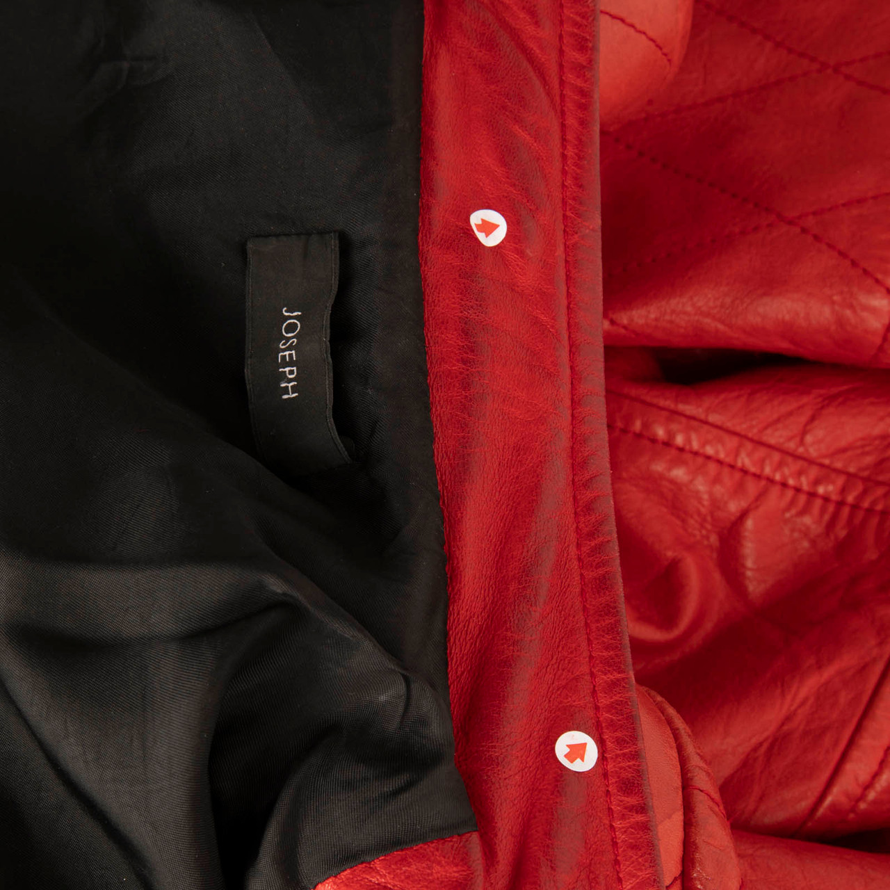 Joseph Red Quilted Leather Biker Jacket