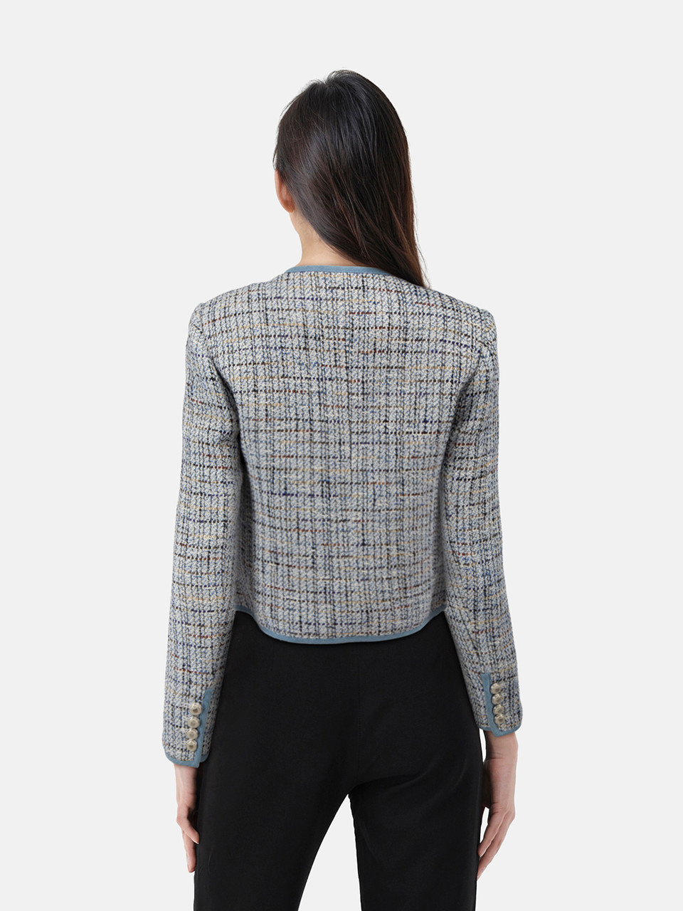 Veronica Beard Blue Tweed Darla Jacket