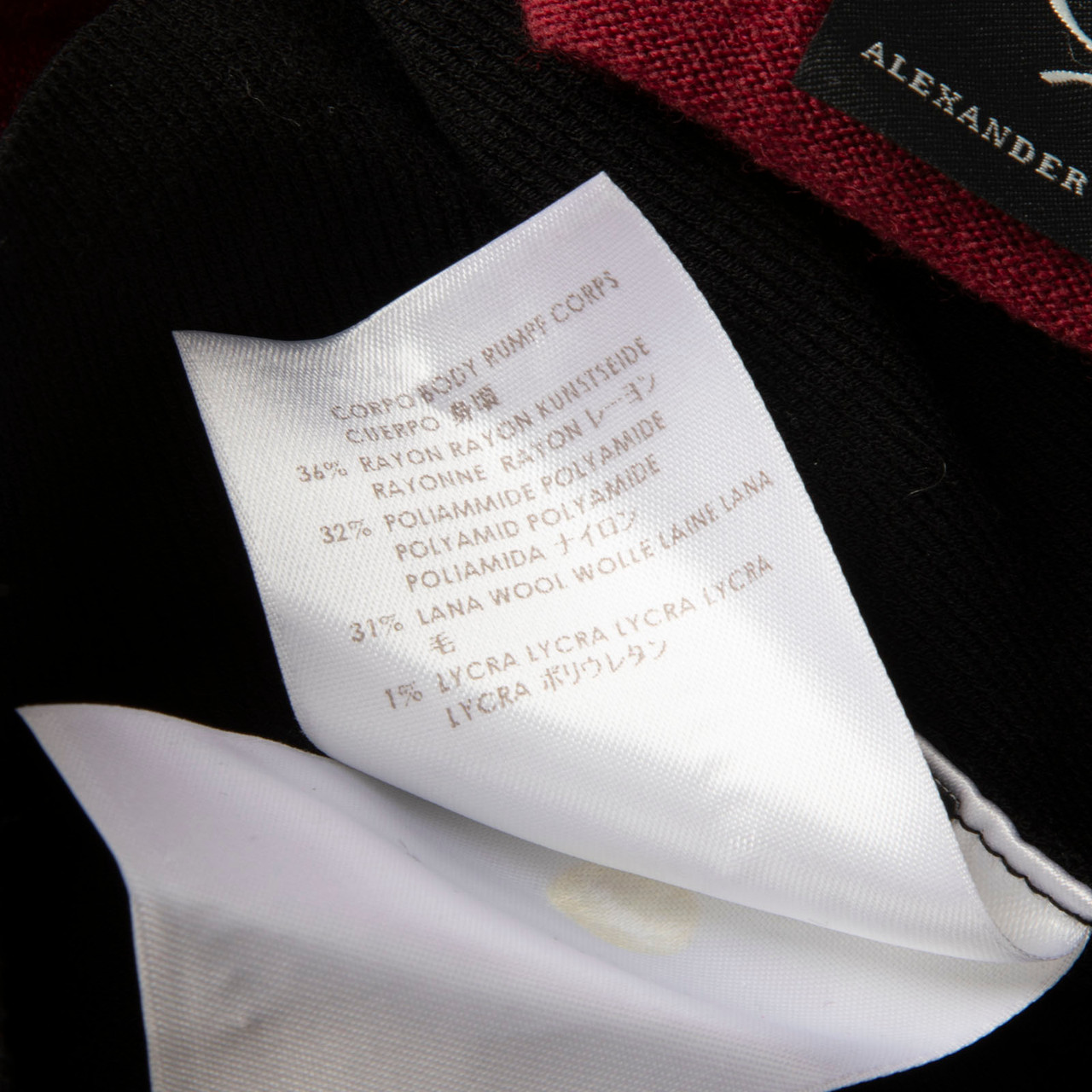 Alexander McQueen Two Tone Knit Peplum Jacket