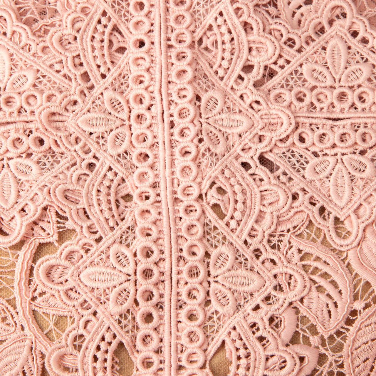Costarellos Pink Kalissa Guipure Lace Cocktail Dress