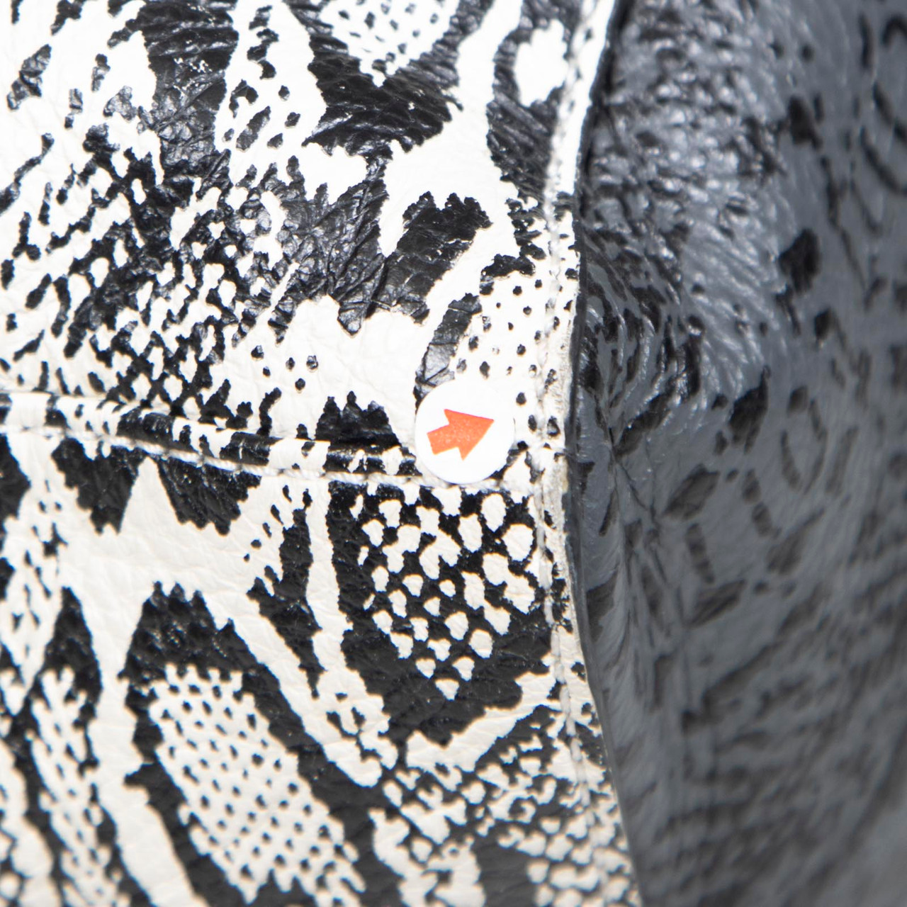 Marc Jacobs Grey Leather Snake Print Tote Bag