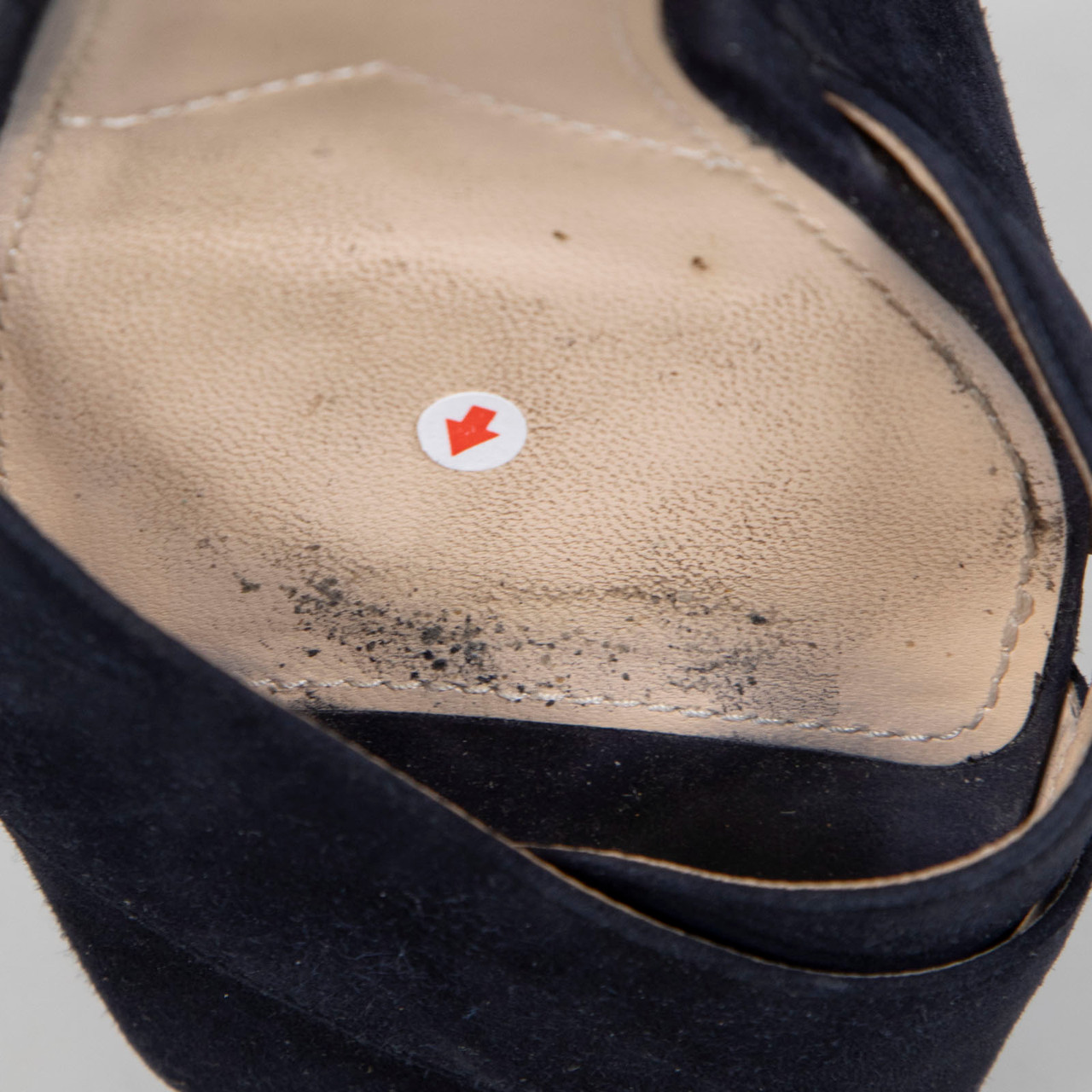 Prada Navy Suede Platform Sandals
