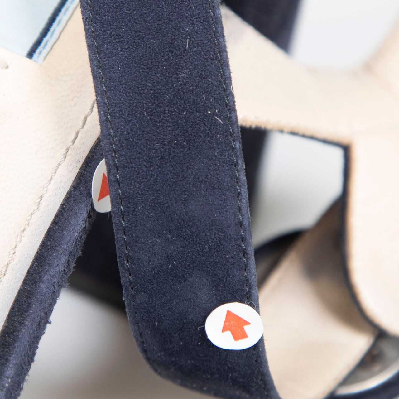 Prada Navy Suede Platform Sandals
