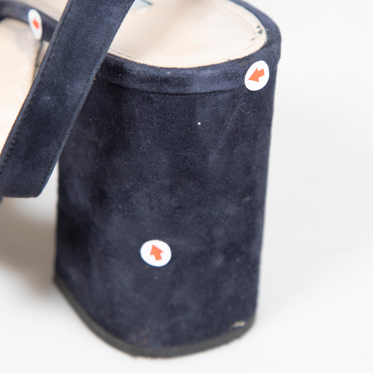 Prada Navy Suede Platform Sandals