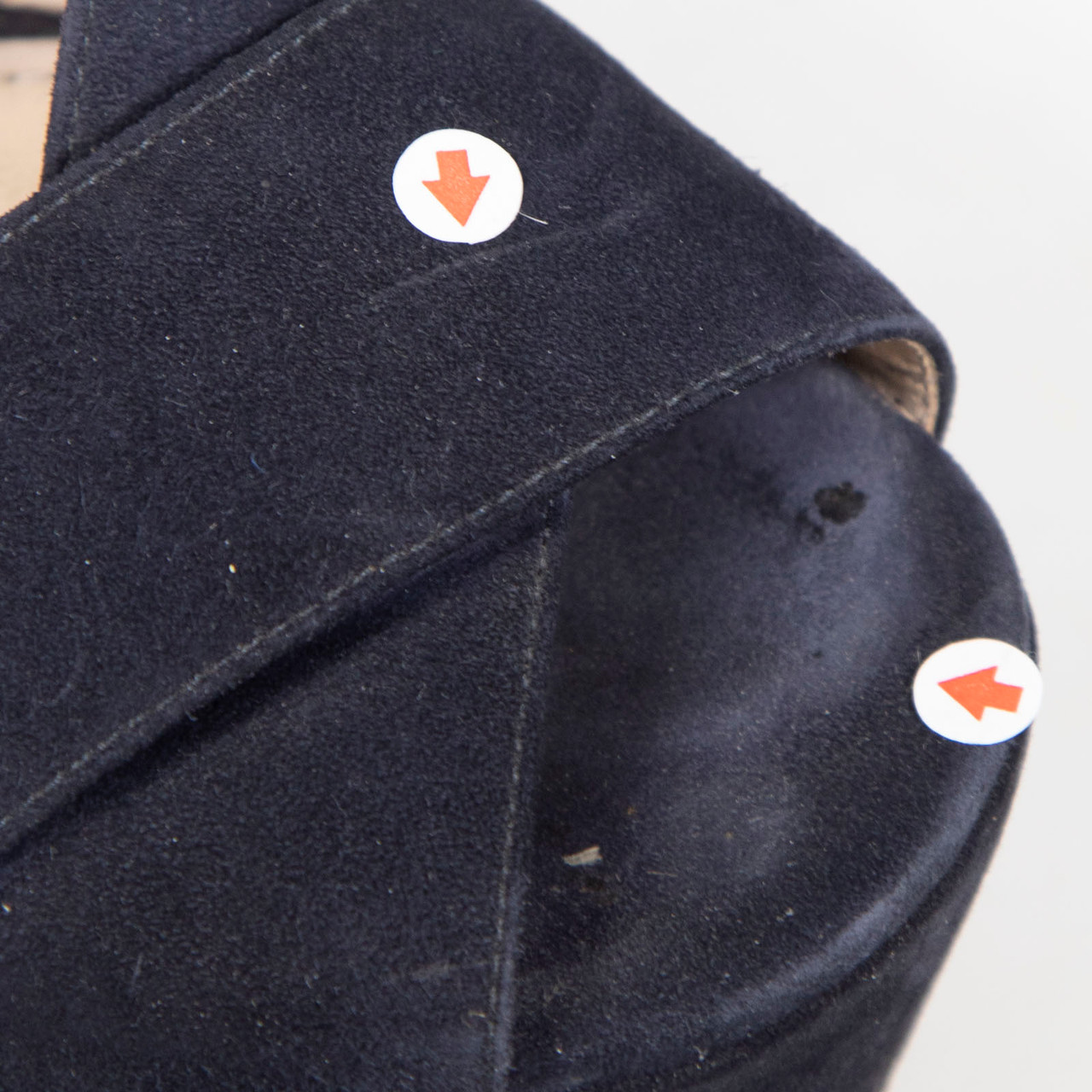 Prada Navy Suede Platform Sandals