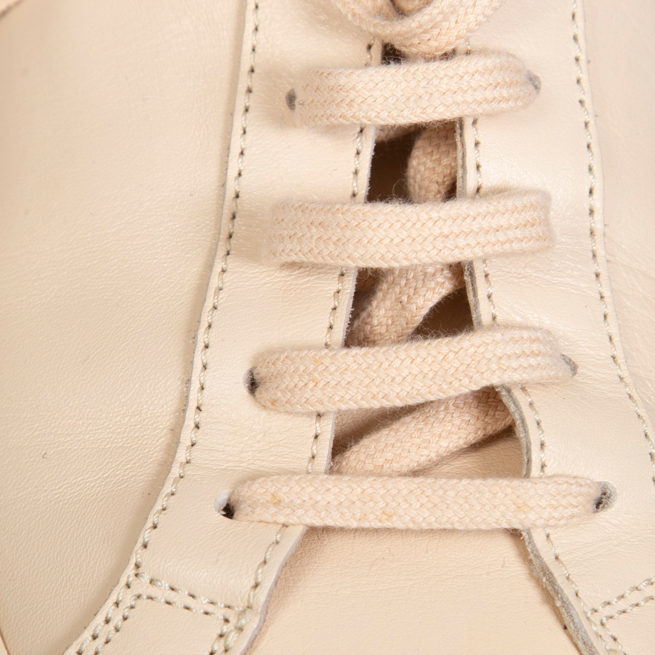 Common Projects Beige Leather Low Top Trainers