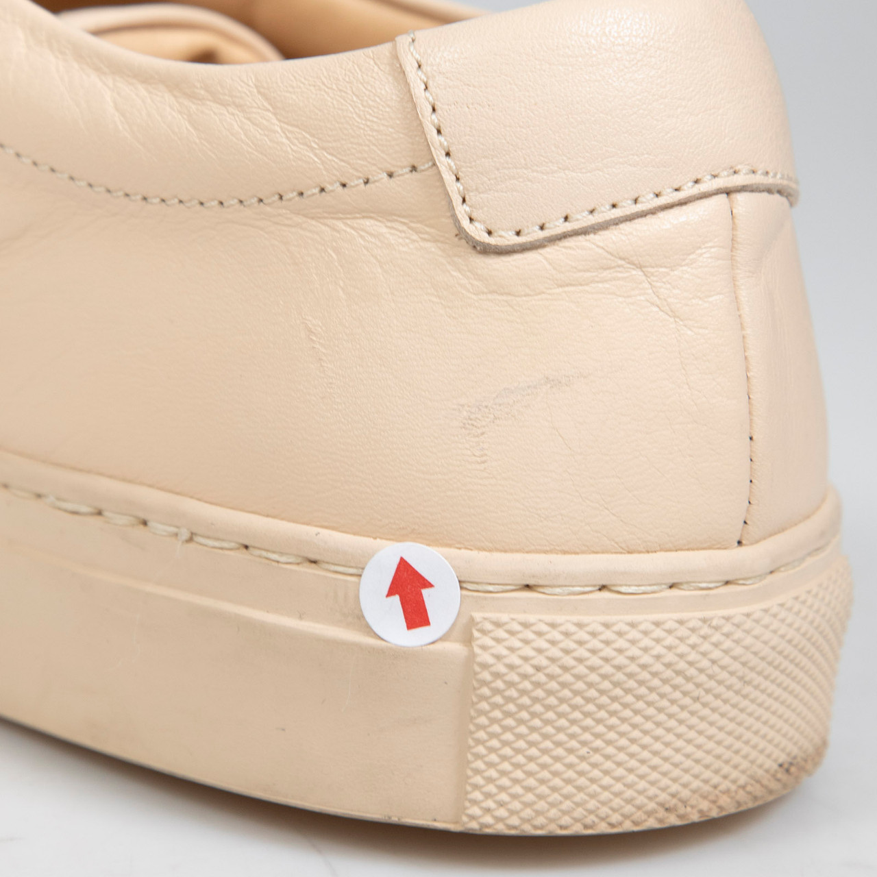 Common Projects Beige Leather Low Top Trainers