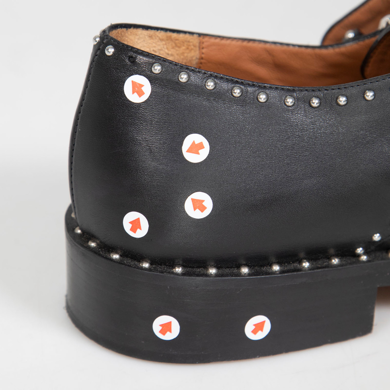 Givenchy Black Leather Studded Loafers