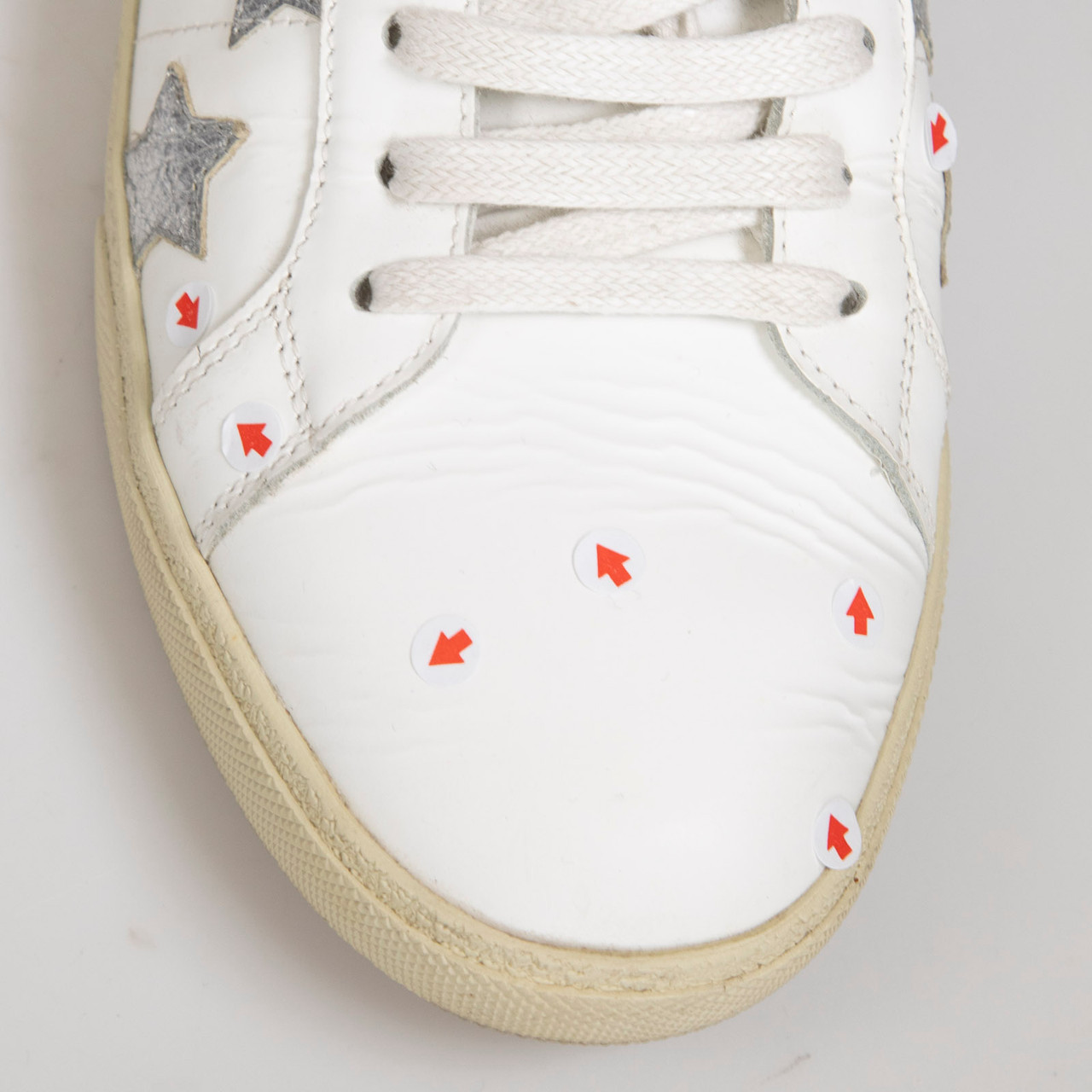 Saint Laurent White Leather Star Trainers