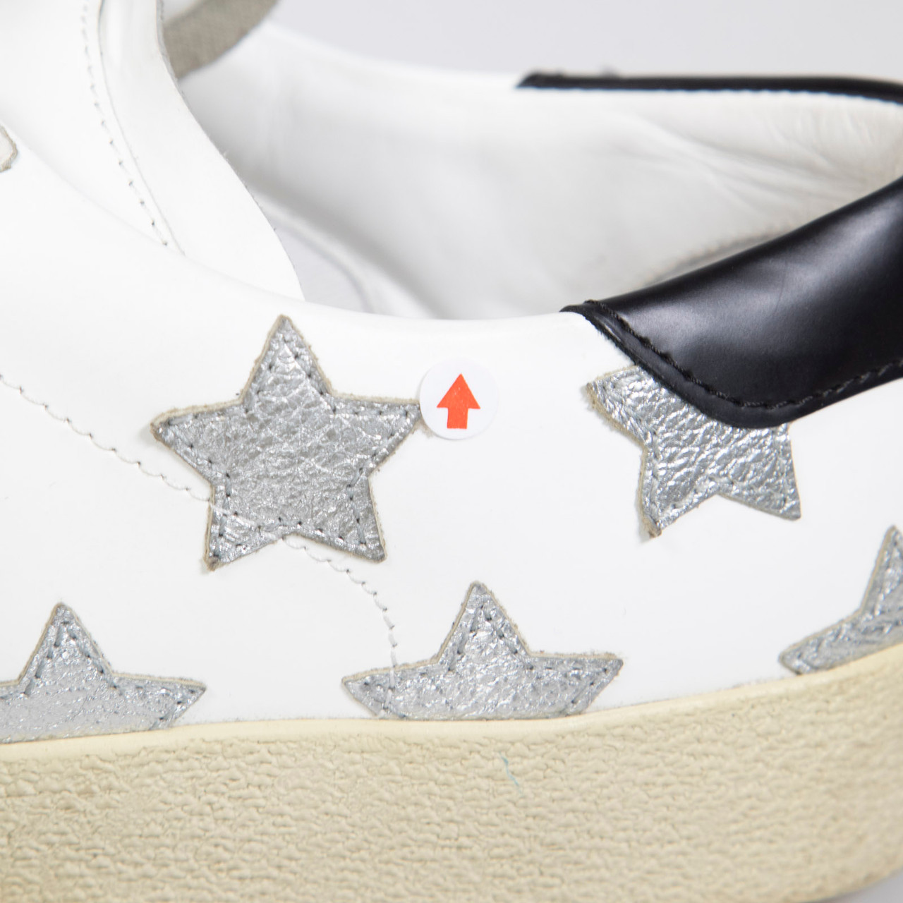Saint Laurent White Leather Star Trainers