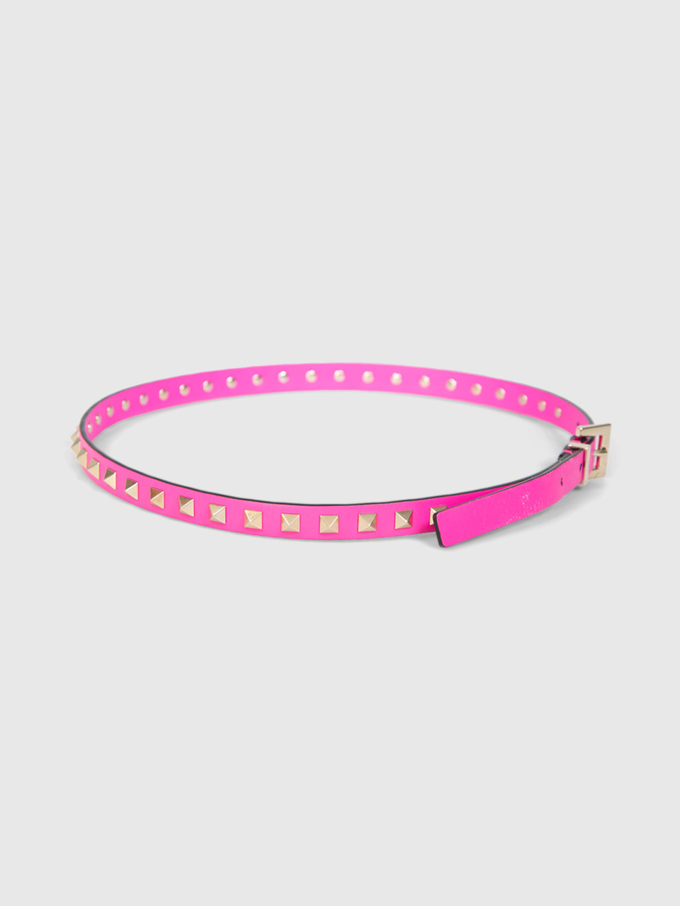 Valentino Garavani Pink Leather Rockstud Belt