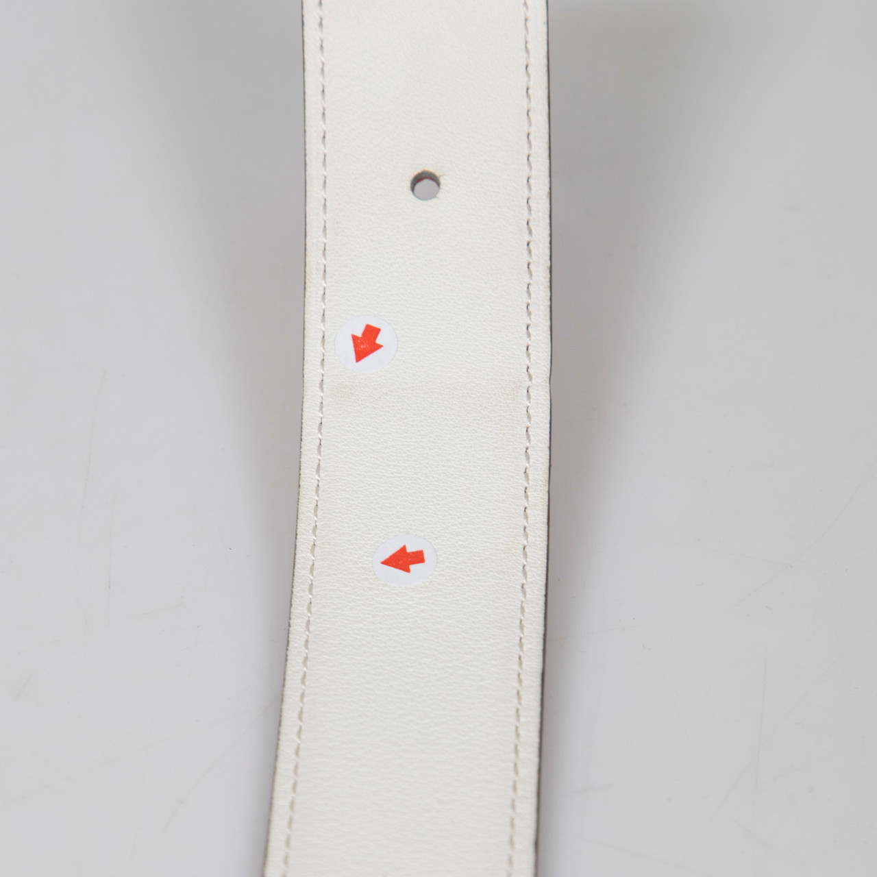 Hermès Orange & White Leather Reversible Belt
