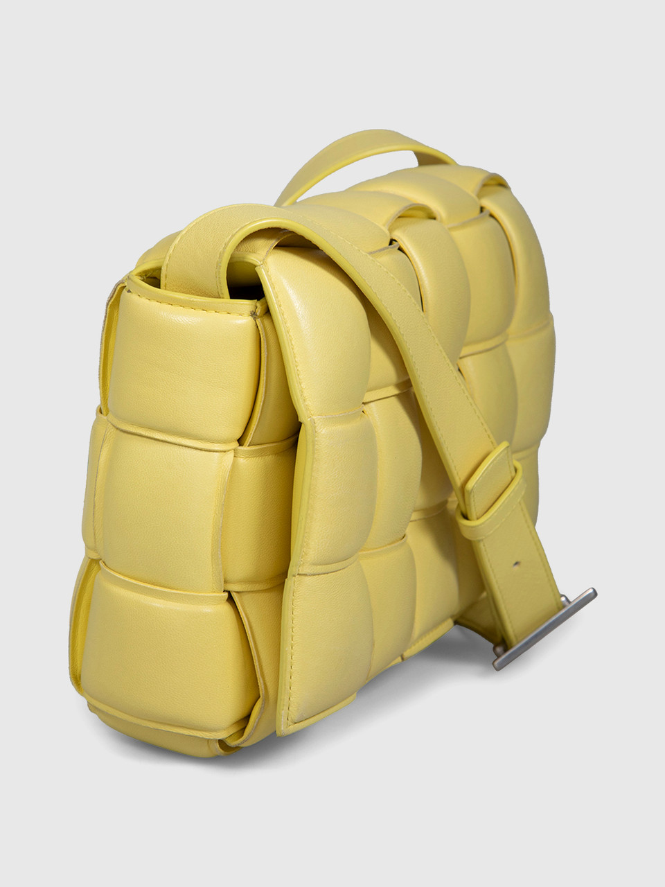 Bottega Veneta Yellow Leather Padded Cassette Bag