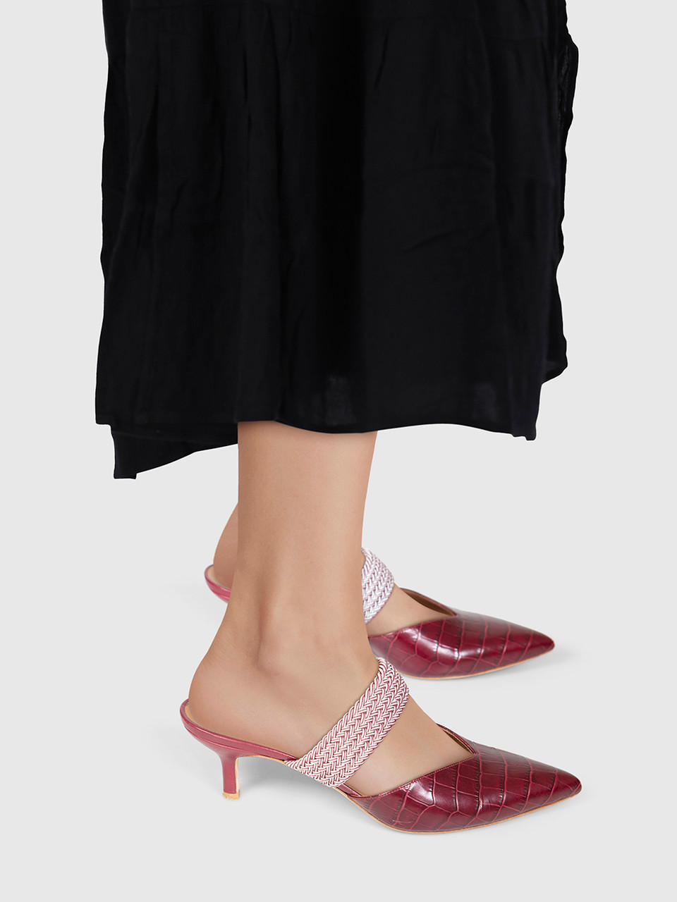 Malone Souliers Burgundy Leather Maisie Mules
