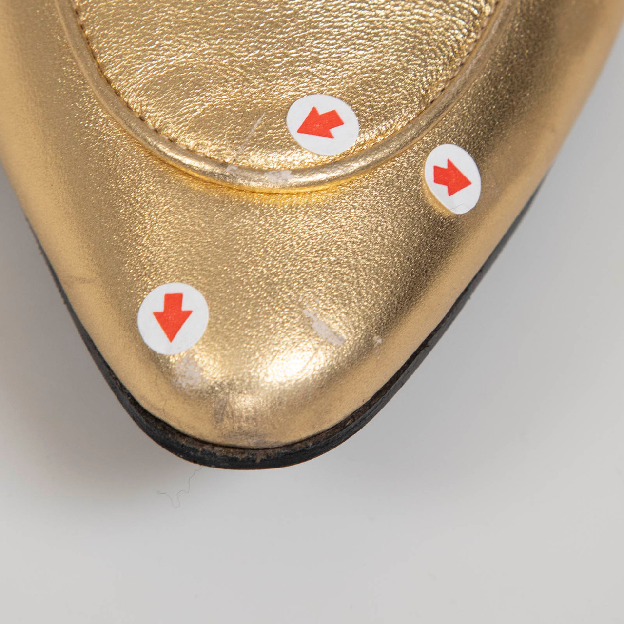 Malone Souliers Gold Leather Loafers
