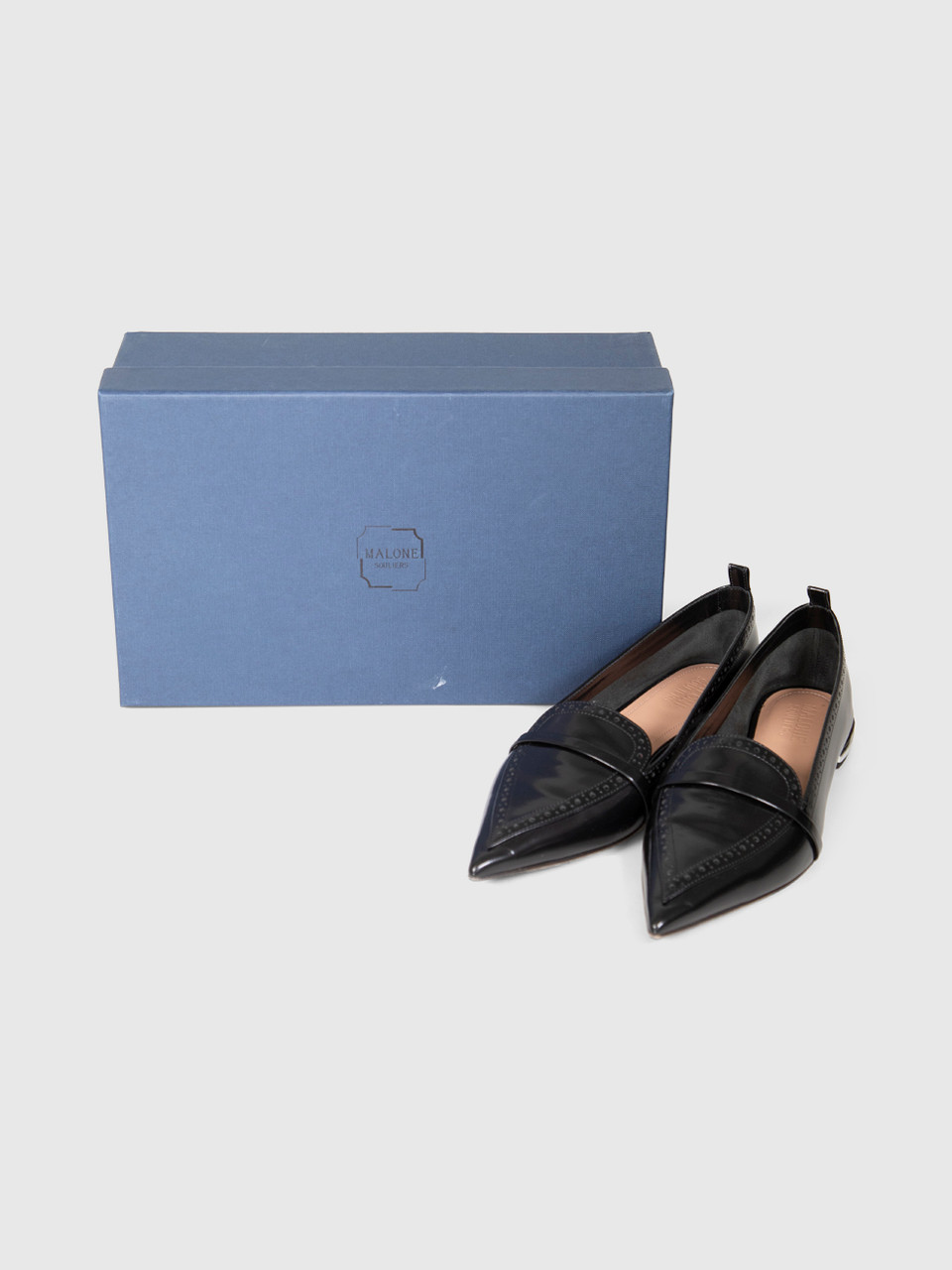 Malone Souliers Black Leather Dora Loafers