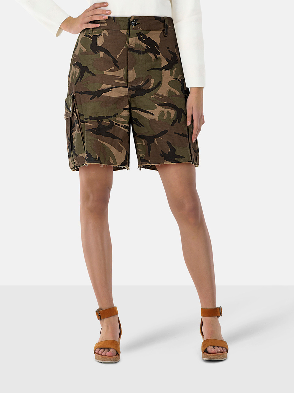 Céline Camouflage Cargo Shorts