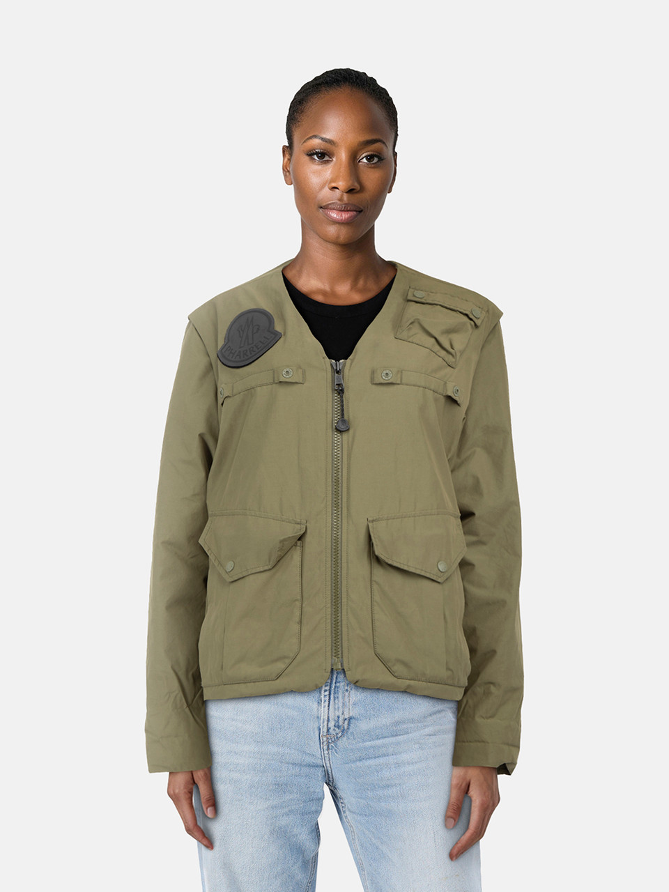 Moncler Moncler Genius x Pharrell Williams Khaki Maple Short Down Jacket