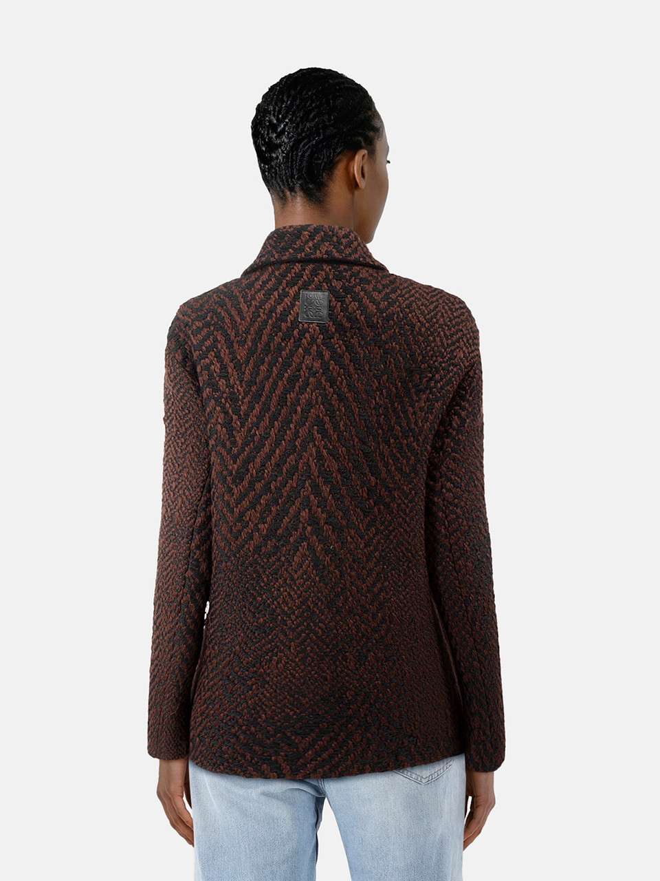 Loewe Brown & Black Wool Herringbone Jacket
