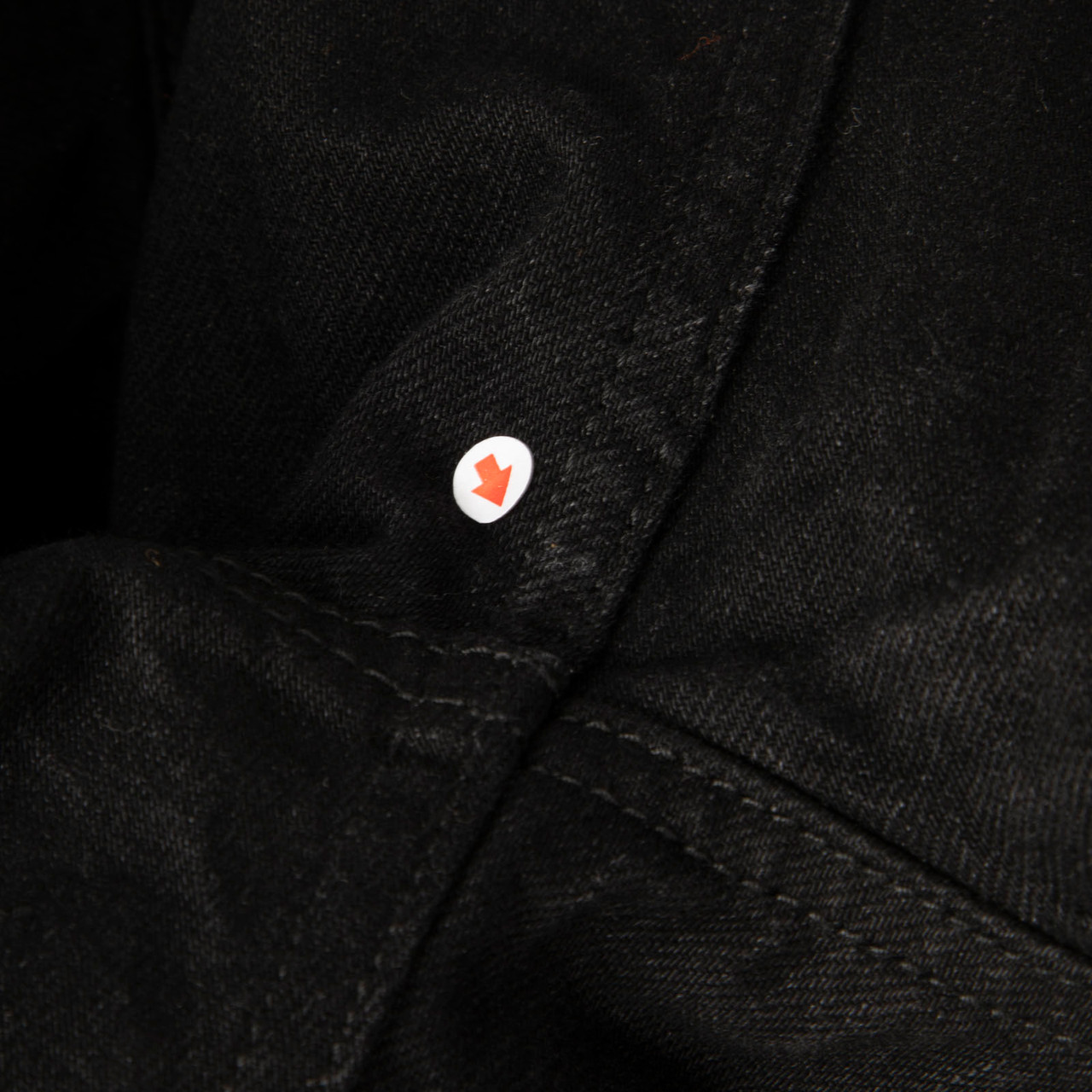 Saint Laurent Black Denim Leather Collar Jacket