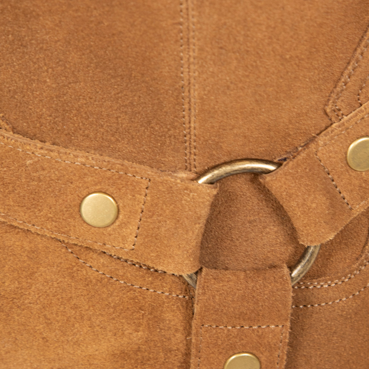 Saint Laurent Brown Suede Wyatt Harness Boots