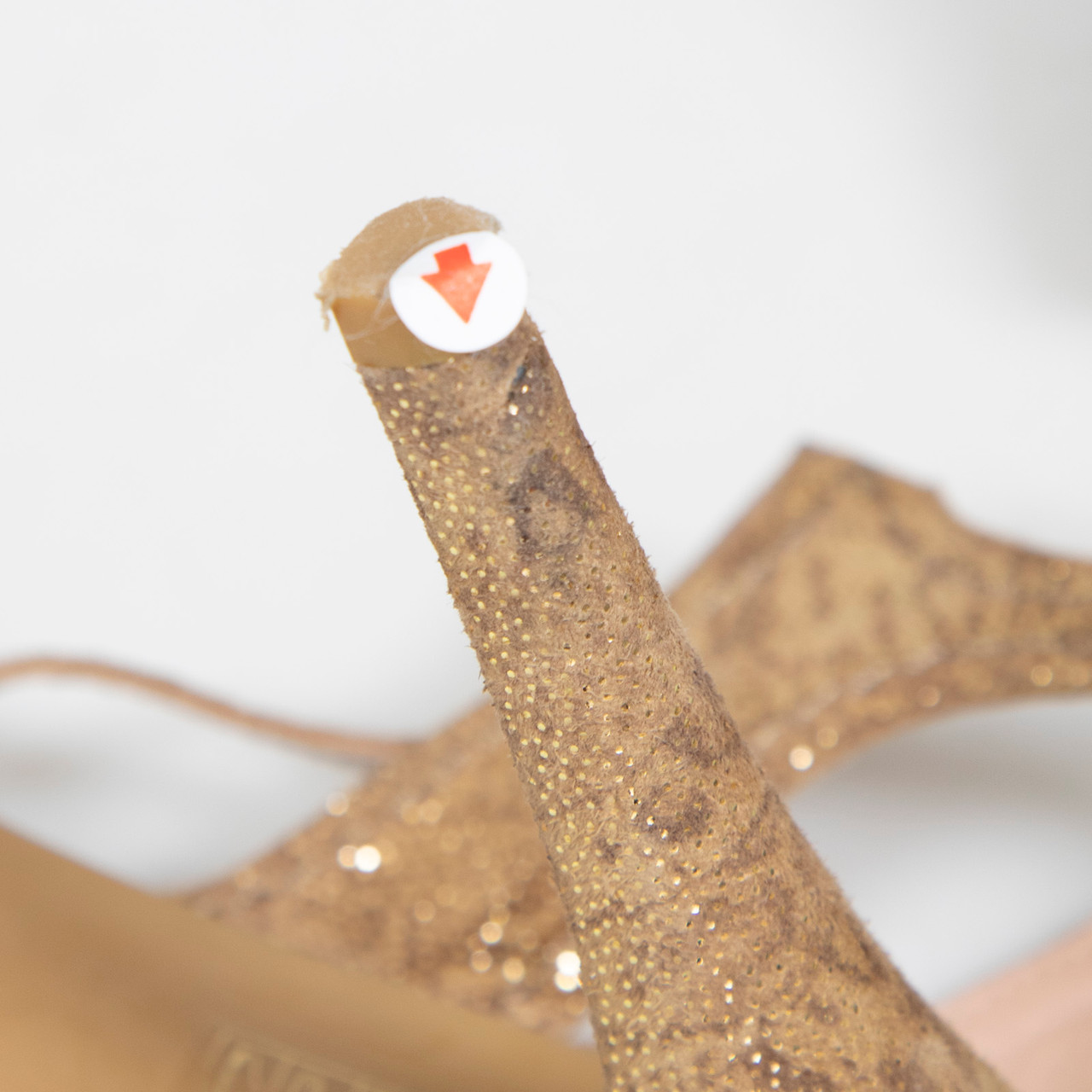 Stuart Weitzman Gold Suede Platform Sandals