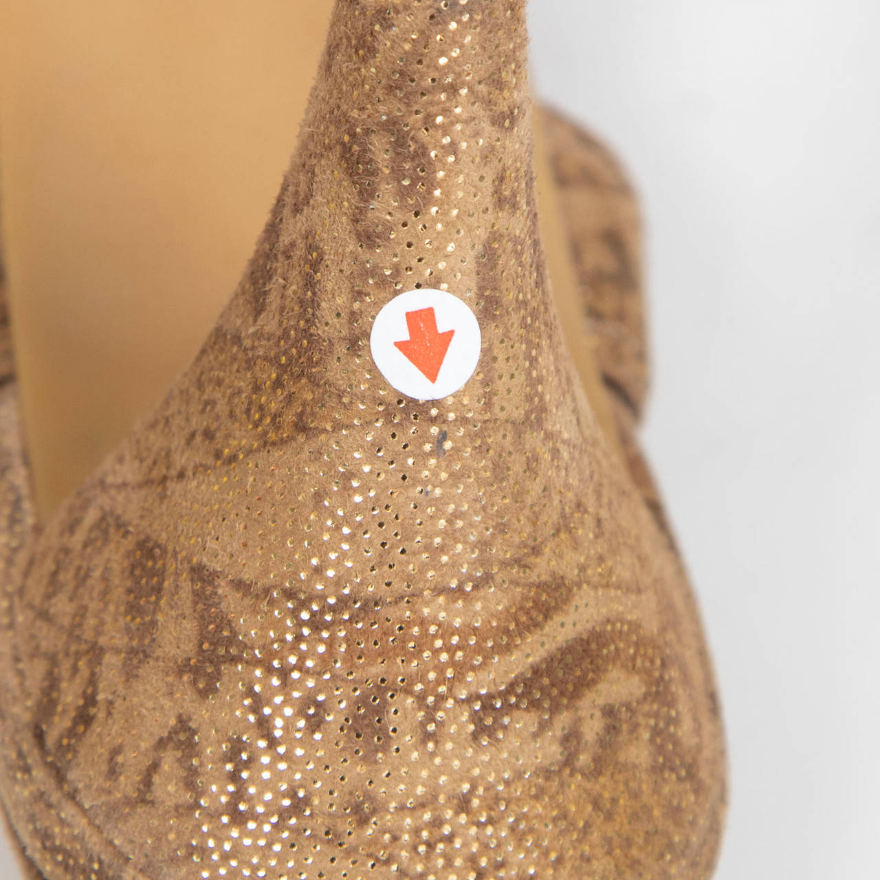 Stuart Weitzman Gold Suede Platform Sandals