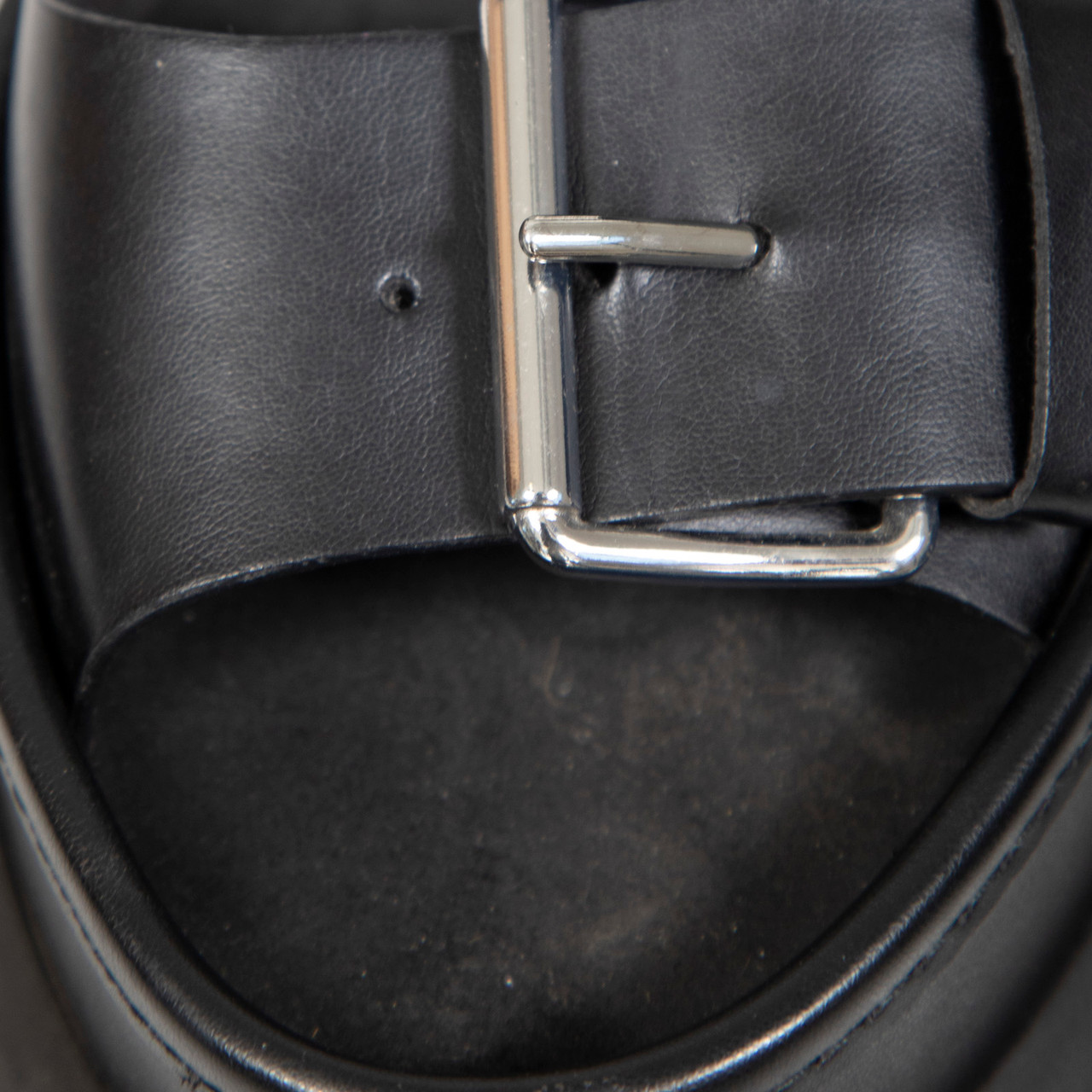 Stella McCartney Black Vegan Leather Buckle Sandals