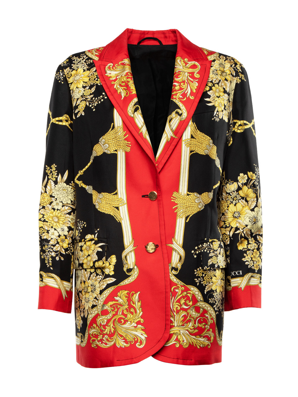 Gucci Floral Print Double Breasted Blazer