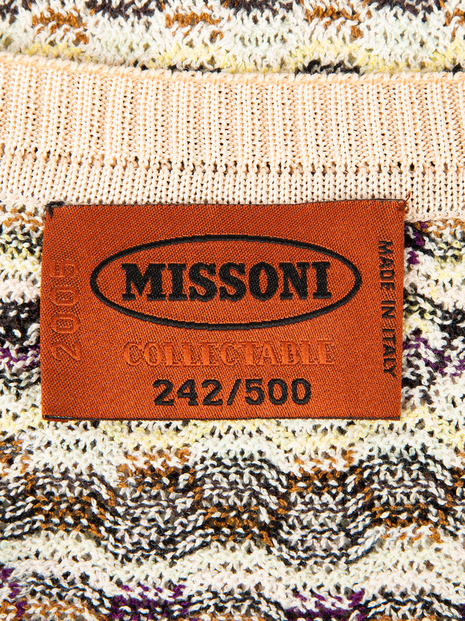 Missoni *Collectable* fruit patch details striped top
