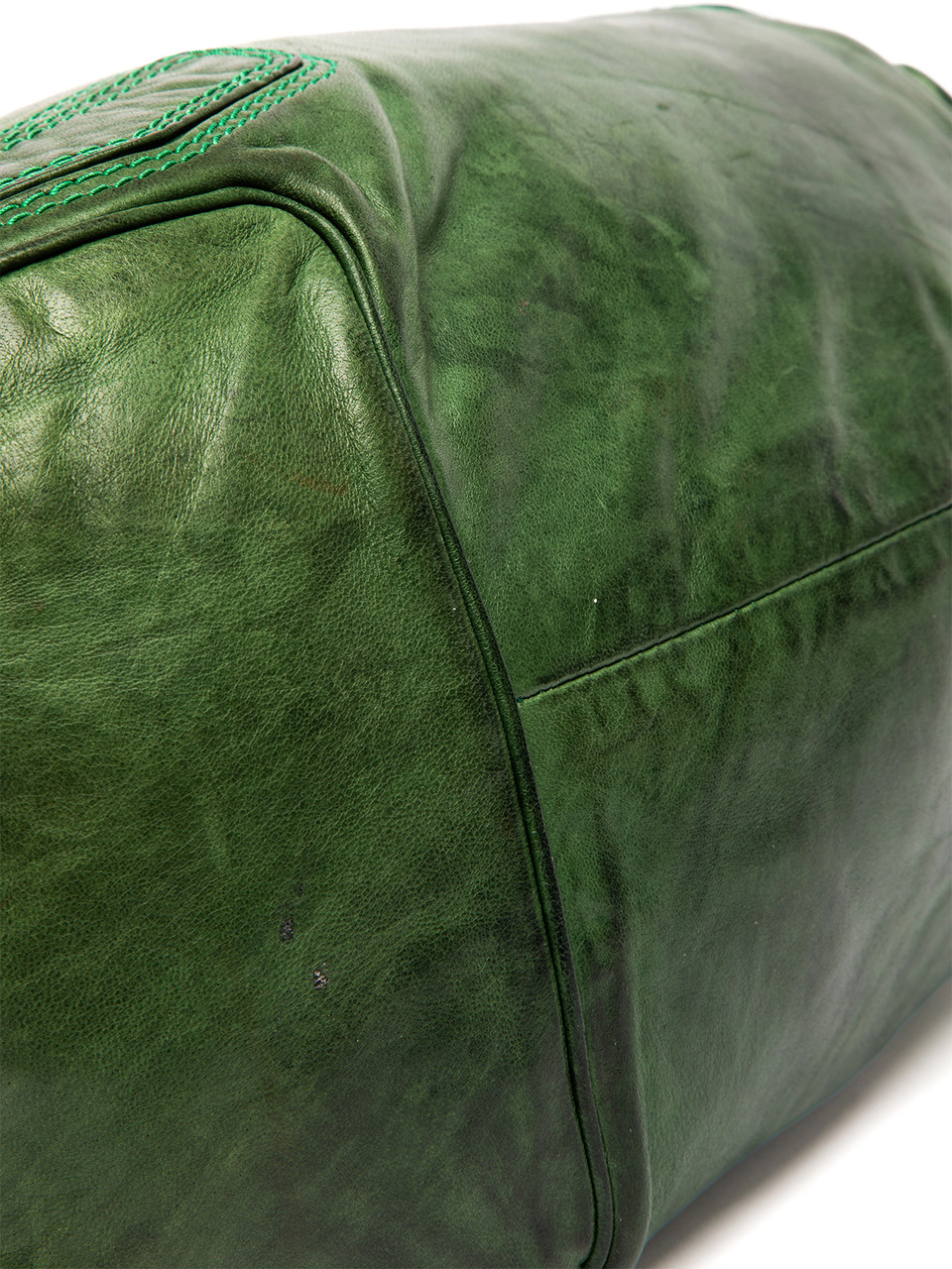 Jimmy Choo Green Leather Bucket Tote