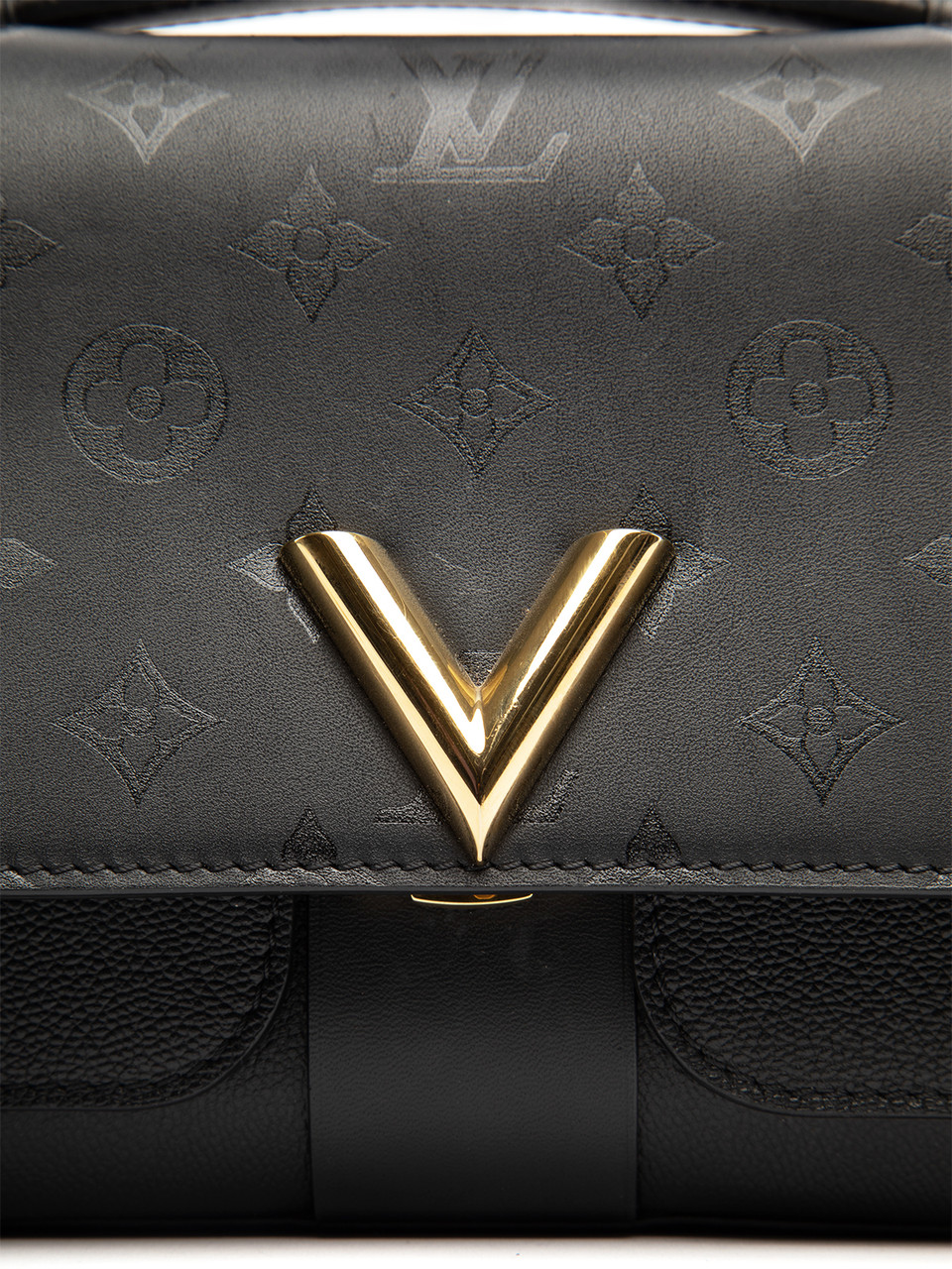 Louis Vuitton Louis Vuitton Black Monogram Very Leather Chain Twist Bag