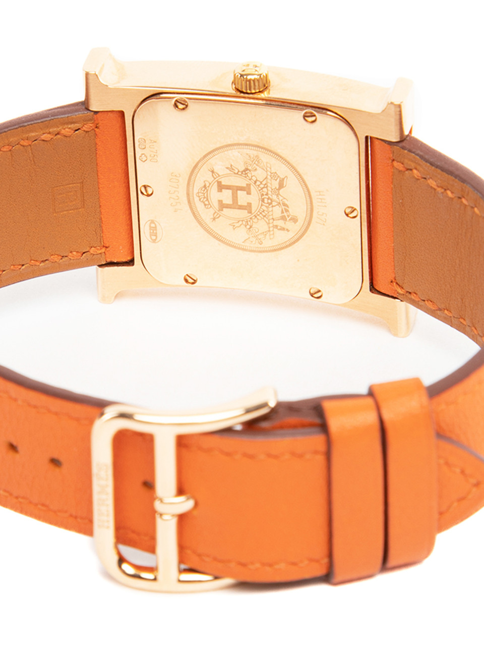 Hermès Heure H Orange Strap Watch