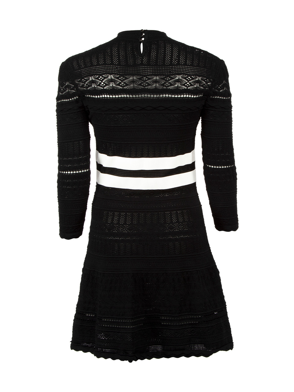 Alexander McQueen Contrast Fit and Flare Dress